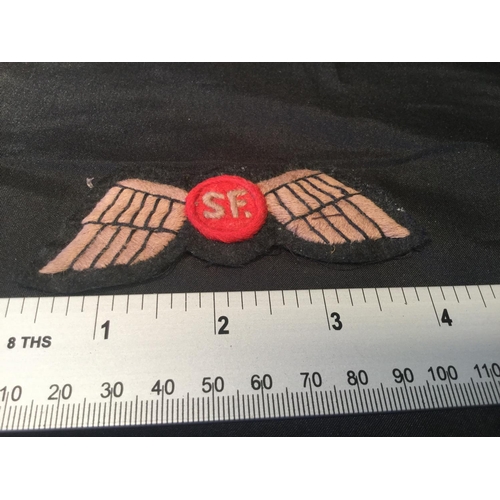 33 - SPECIAL AIR FORCES WW2 PATTERN JEDBURGH WINDPROOF SMOCK HUMP WINGS CLOTH PATCH