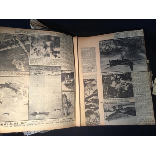 34 - ORIGINAL WW2 UNIQUE WARTIME HOMEFRONT SCRAP BOOK, BEAUTIFUL UNIQUE ITEM FROM THE WAR