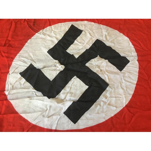 35 - WW2 LINEN NAZI PARTY 1939 DATED 58 INCH LONG PATTERN FLAG