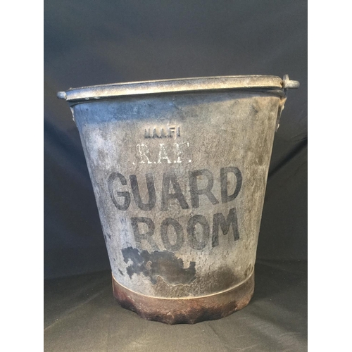 44 - VERY RARE WW2 NAAFI RAF GUARD ROOM GALVANISED BUCKET C1940