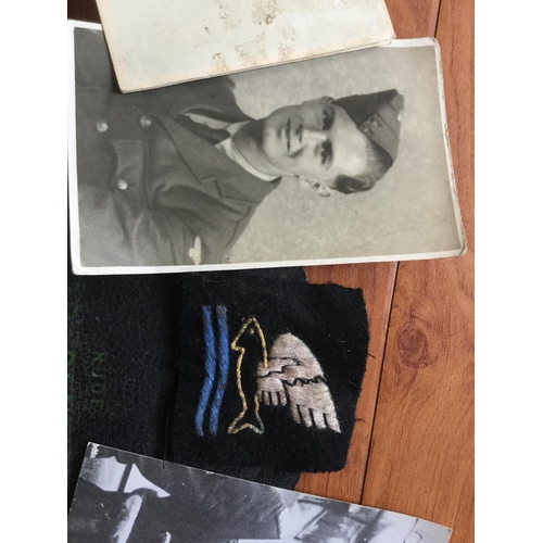 60 - RAF COLLECTION OF PILOT ITEMS TO INCLUDE WW2 BOOKS AND SOME OTHER ITEMS, PATCHES ETC.