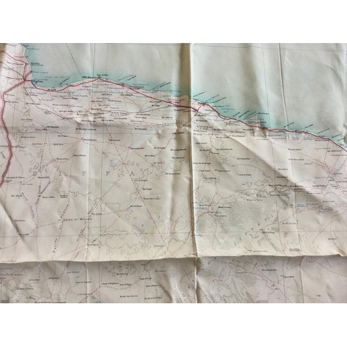 70 - WW2 PATTERN REVISED 1944 NORTH AFRICAN DESERT SILK RAF SAS LRDG 1952 ESCAPE MAP