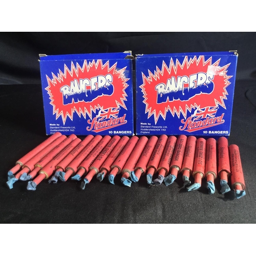 76 - TWO RARE ORIGINAL FULL PACKETS OF 1970 STANDARD FIREWORK BANGERS