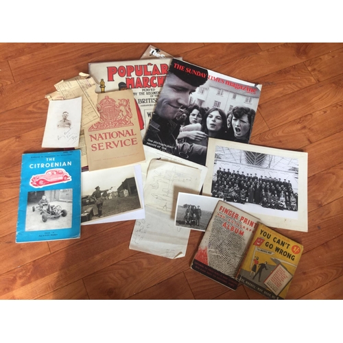 86 - INTERESTING LOT OF ORIGINAL WW1 AND WW2 PAPER EPHEMERA BOOKS ETC