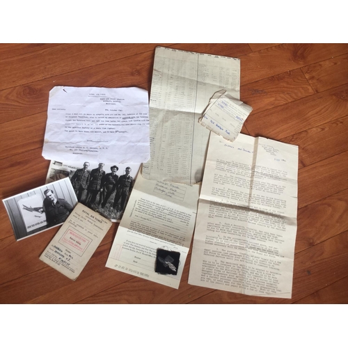 87 - RAF WW2 POLISH SPITFIRE 303 SQUADRON LETTER AND OTHERS INTERESTING LOT