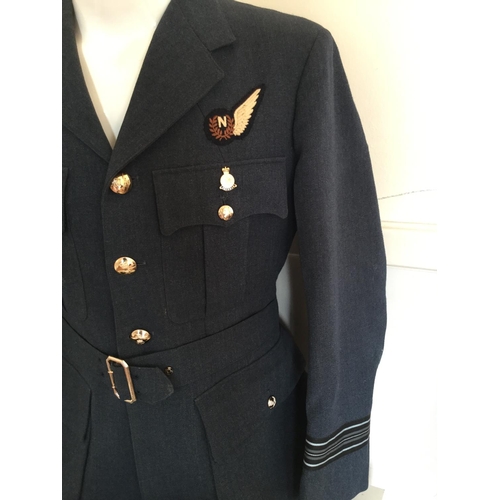 90 - RAF POST WW2 SQUADRON LEADER UNIFORM JACKET AND TROUSERS IN BEAUTIFUL 
CONDITION PROPERTY OF FALKLAN... 