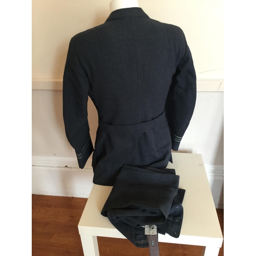 90 - RAF POST WW2 SQUADRON LEADER UNIFORM JACKET AND TROUSERS IN BEAUTIFUL 
CONDITION PROPERTY OF FALKLAN... 