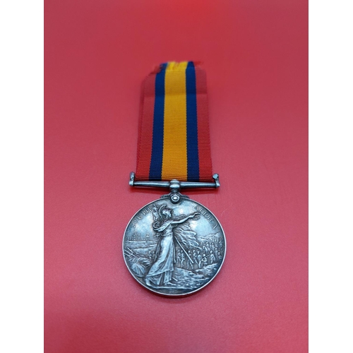 105 - Queens South Africa Medal. Can not read name or rank