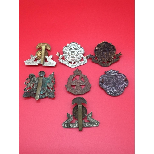 11 - 7 x Lancashire military badges