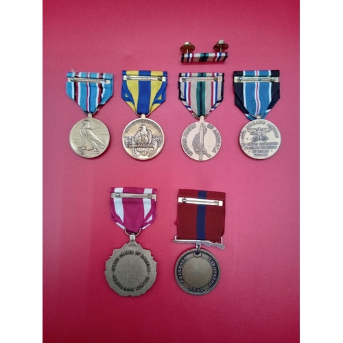 115 - 9 x American Medals 3 framed