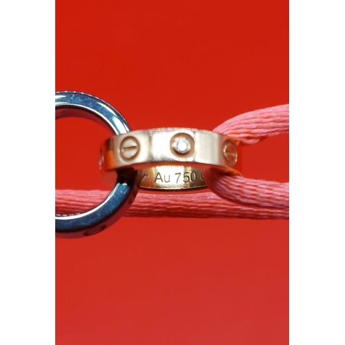 146 - Cartier Baby Love String Rose Gold with pink band