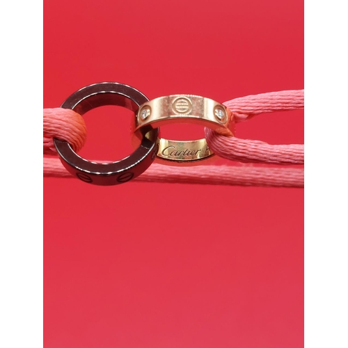 146 - Cartier Baby Love String Rose Gold with pink band