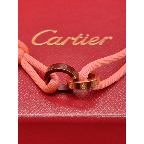 146 - Cartier Baby Love String Rose Gold with pink band