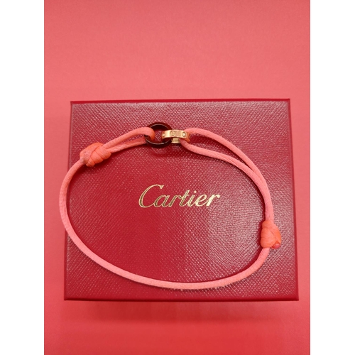 146 - Cartier Baby Love String Rose Gold with pink band