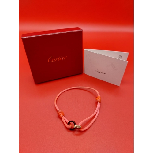 146 - Cartier Baby Love String Rose Gold with pink band