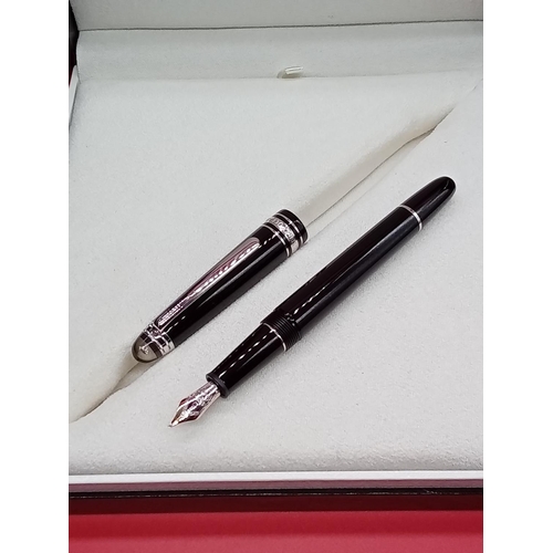 147 - Montblanc Meisterstuck Diamond Classique Fountain Pen Unused in mint condition with Montblanc writin... 