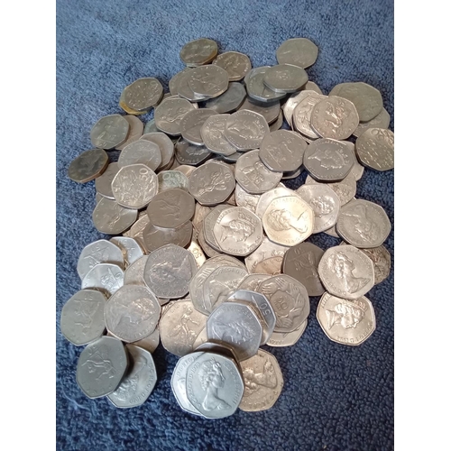 173 - Tray of 50p coins £58 face value