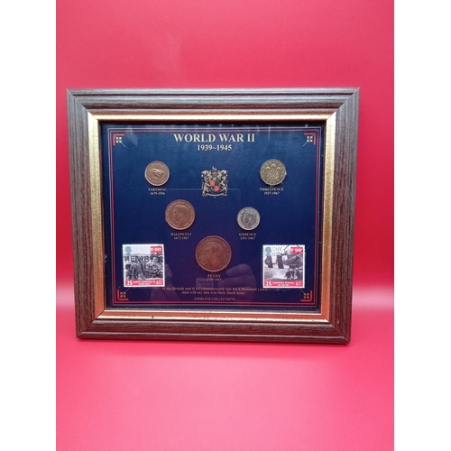 176 - Framed coin set