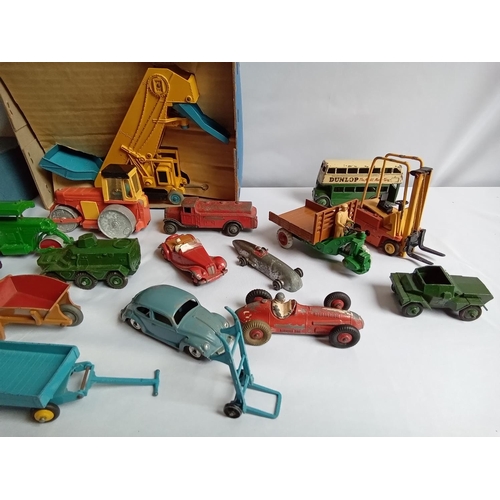 178 - Collection of Dinky die cast vehicles. 564 Elevator Loader (Mint). 17 other play worn items