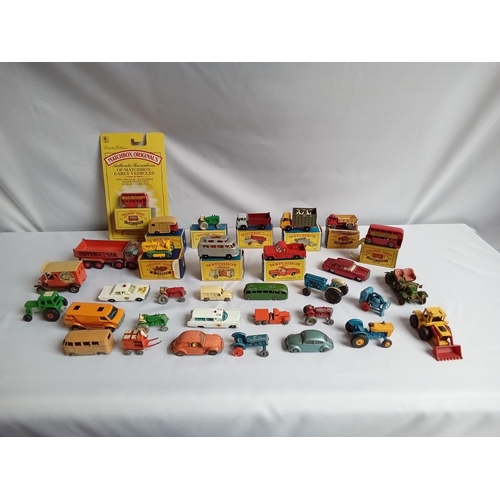 179 - Collection of vintage Lesney Matchbox die cast vehicles (10 boxed) 33 in total.