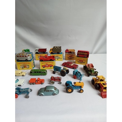 179 - Collection of vintage Lesney Matchbox die cast vehicles (10 boxed) 33 in total.