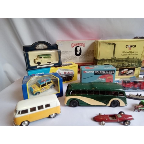 181 - Collection of die cast toys including Mettoy, Corgi, Burago Etc