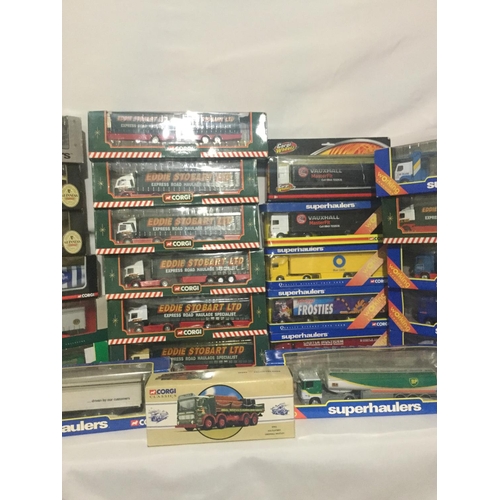 182 - 24 various Corgi Lorries including Eddie Stobart, Super Haulers etc