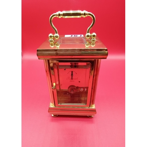 186 - Rapport London Brass Carriage clock