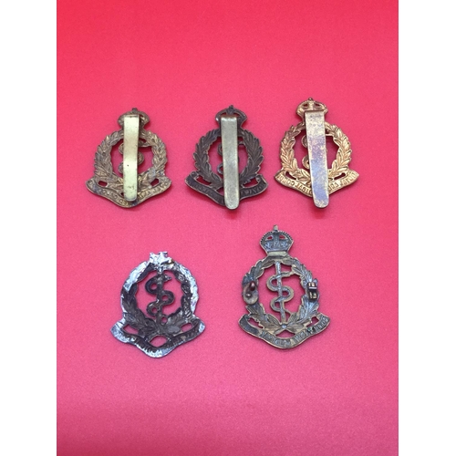 20 - 5 x royal army medical corps military badges.