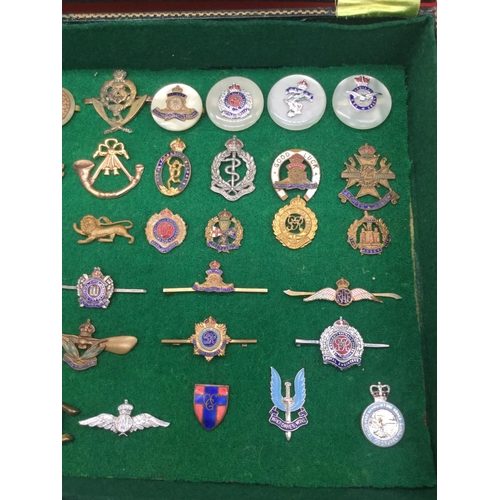 44 - Large collection of military sweetheart brooches from various regiments 45 in total