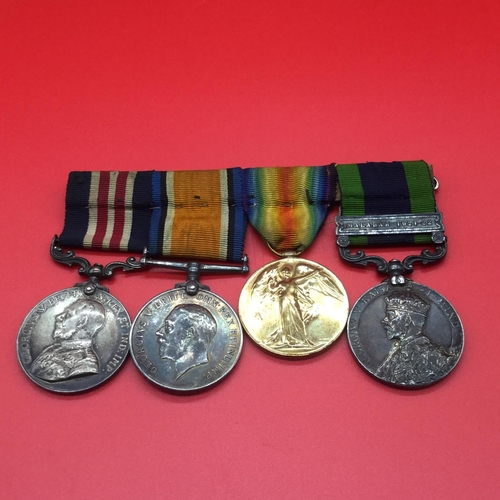 53 - WW1 Military medal group of 4 C.E Nunn. Cornwall Light infantry