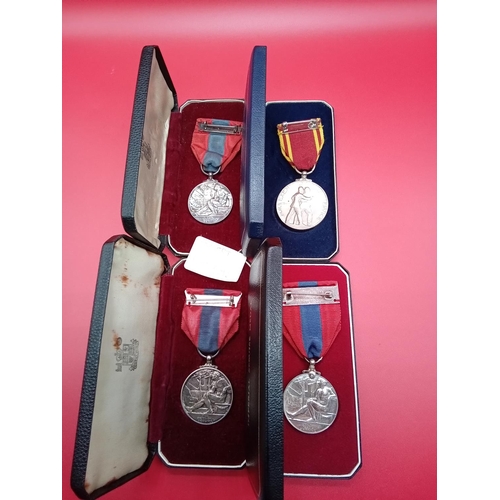 86 - 4 x Medals. 3 x Imperial Service Medals all named. 1 x Fire brigade Long Service medal named