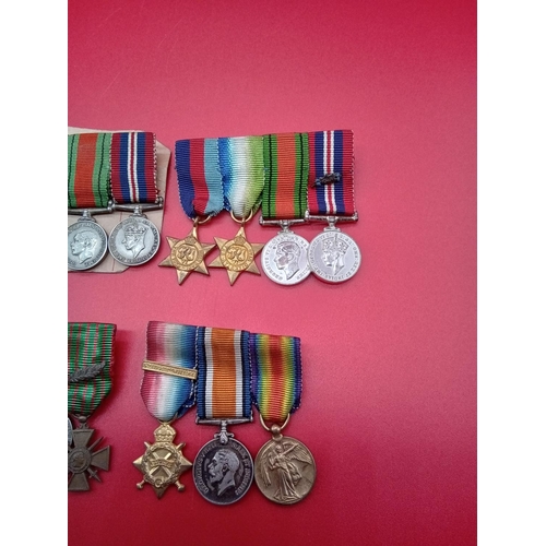 88 - Collection of WW1/WW2 miniature military medals