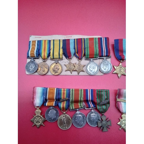 88 - Collection of WW1/WW2 miniature military medals