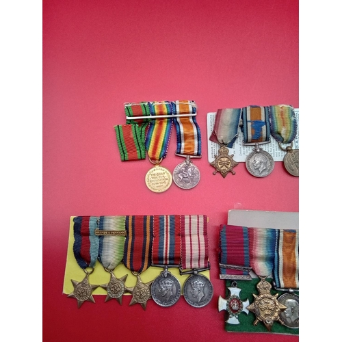 89 - Collection of WW1/WW2 miniature military medals