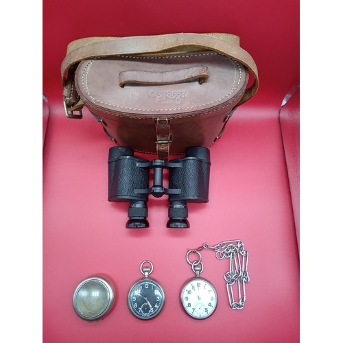 90 - Air Ministry pocket watch in holder GE/50 16361/41 (untested), GS/TP WW2 ground forces pocket watch ... 