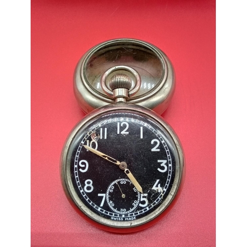 90 - Air Ministry pocket watch in holder GE/50 16361/41 (untested), GS/TP WW2 ground forces pocket watch ... 