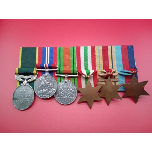 92 - WW2 set of 6 medals. S B Saunder Royal Signals 2571556 SGLN