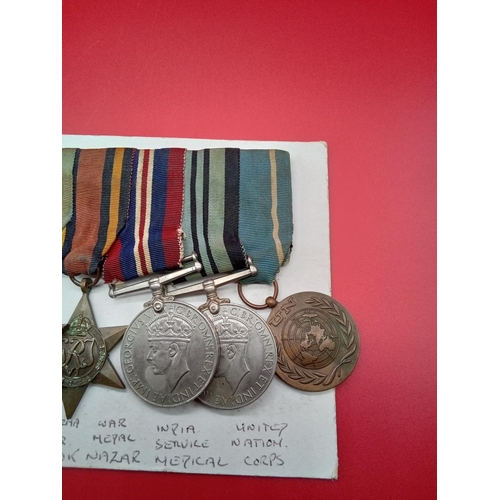 93 - WW2 set of 7 medals. A Cook Nazar 12690 MOHD IHC. Including North West Frontier 1936-37, Pakistan in... 