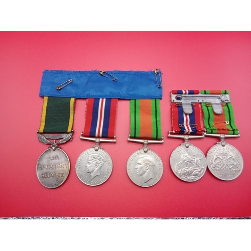 99 - WW2 Trio & Duo. Trio includes Efficient Service Medal SGT R E Steggles Royal Artillery 6015283.