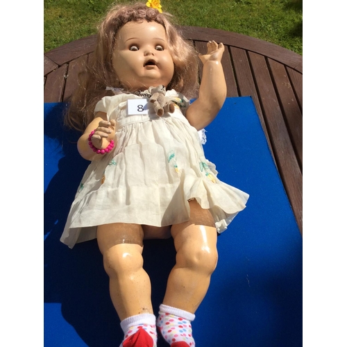 107 - 24 german composition doll no 201 est 20-40