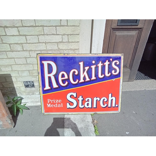 132 - Original Enamel sign. Reckitts prize medal Starch.
102cm - 78 cm