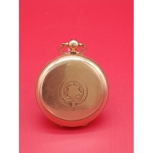 2 - 18ct gold hallmarked mens pocket watch by Greenbank & Son. Marked Sedbergh 185. 95.2 grams