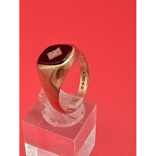 4 - 9ct gold mens ring 4.9 grams