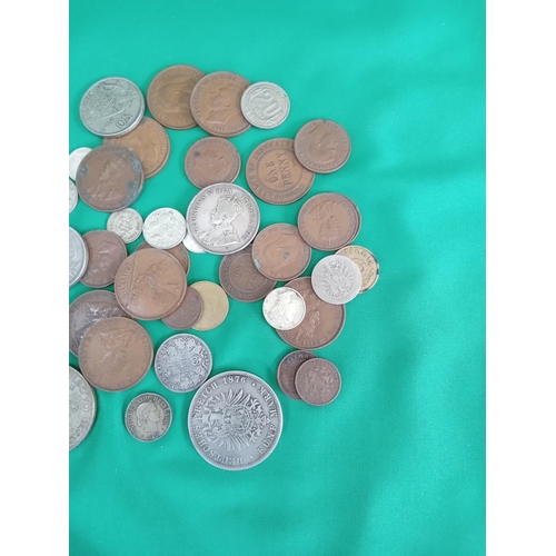 56 - Mixed foreign coins 286 grams