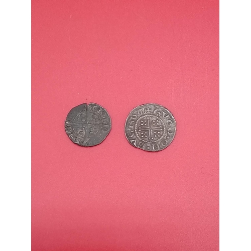 62 - 2 x silver hammered coins. Henry II penny & Edward 1st penny