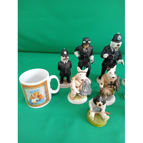 90 - Collection of Robert Harrop dog people figurines without boxes. Mostly police (collection only)