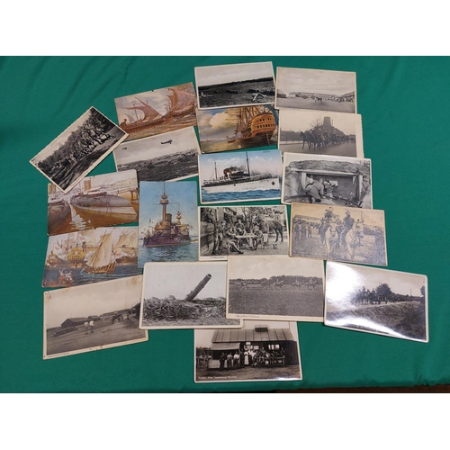 16 - Collection of 19 postcards mostly military WW1 & WW2