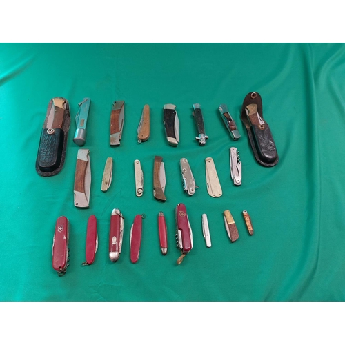 28 - Collection of folding knives