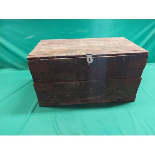 59 - Antique carpenters chest with lots of vintage tools and planes